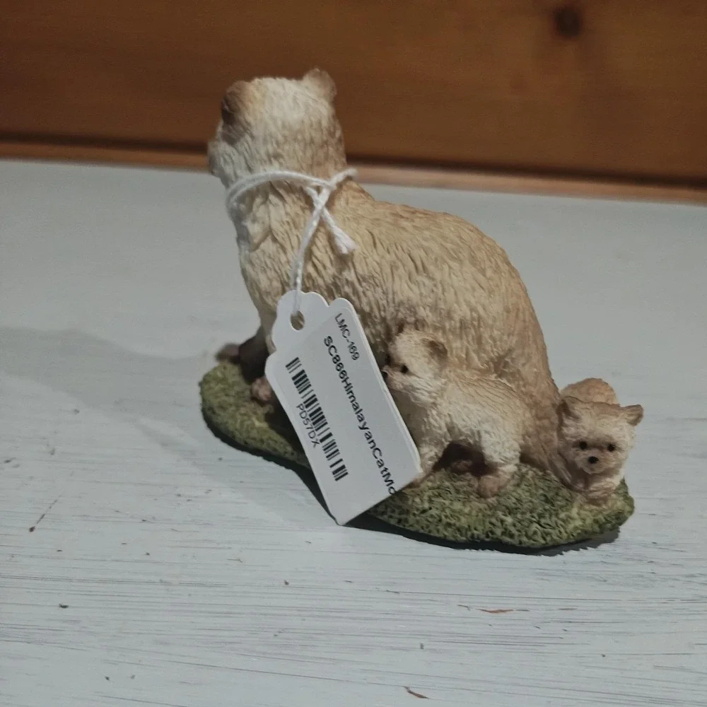 Vintage 1998 Stone Critters Himalayan Cat Moving Kittens Kitty 4